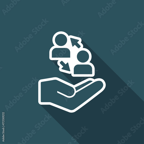 Social network - Vector flat icon