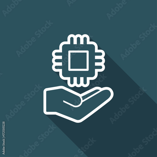 Processor symbol - Minimal vector icon