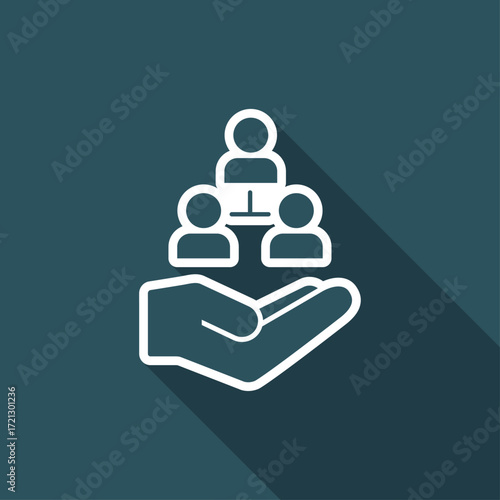 Social network - Vector flat icon