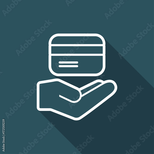 Credit card - Minimal flat vector icon