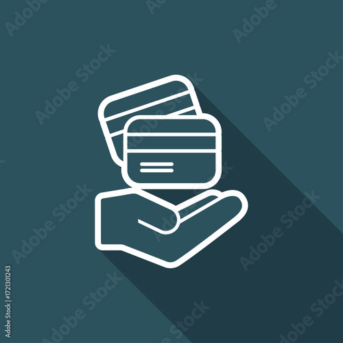 Credit card - Minimal flat vector icon