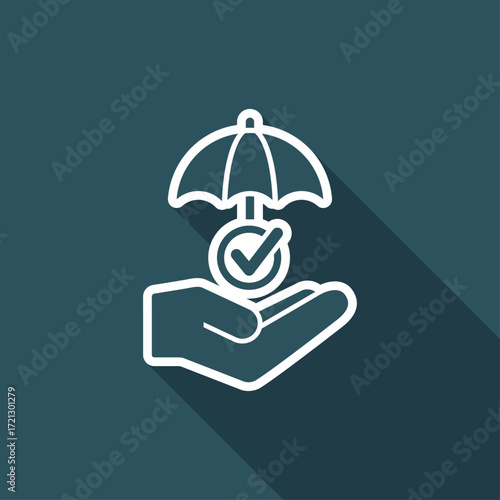 Security system checked - Minimal vector icon