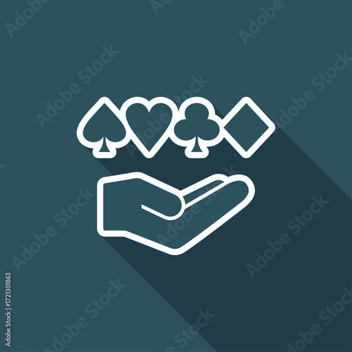 Poker game concept - Minimal icon