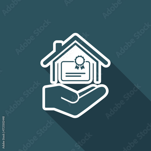 Home certification services - Vector icon