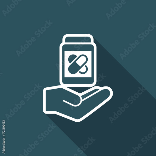 Medical pills - Minimal flat icon
