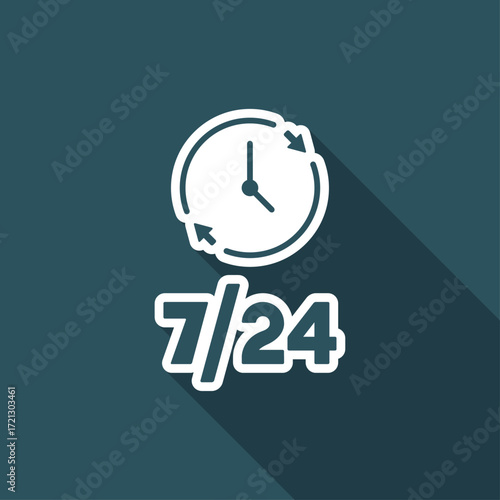 Always available services  - Vector web icon