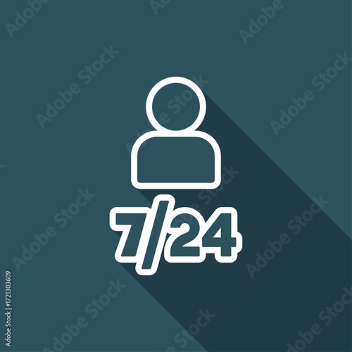 Team services 7/24 - Vector web icon
