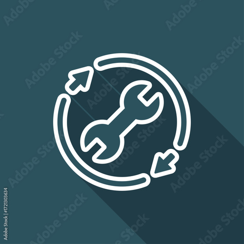 Assistance services 7/24 - Vector web icon