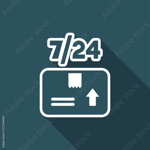 Steady delivery service 24/7 - Vector web icon