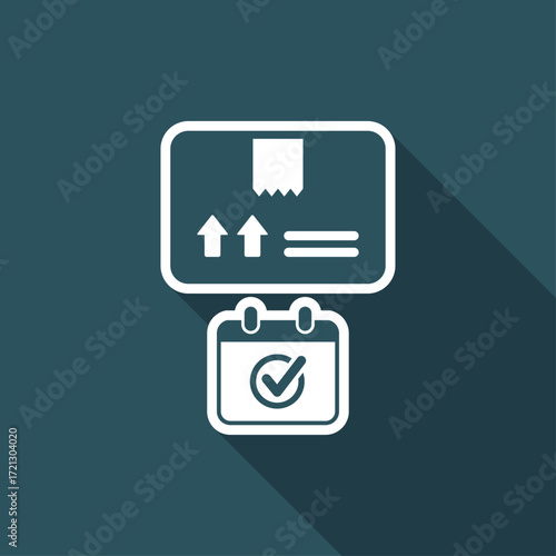 Check date for delivery - Vector web icon