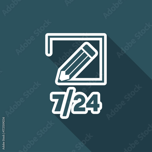 Steady design project services 7/24 - Vector web icon