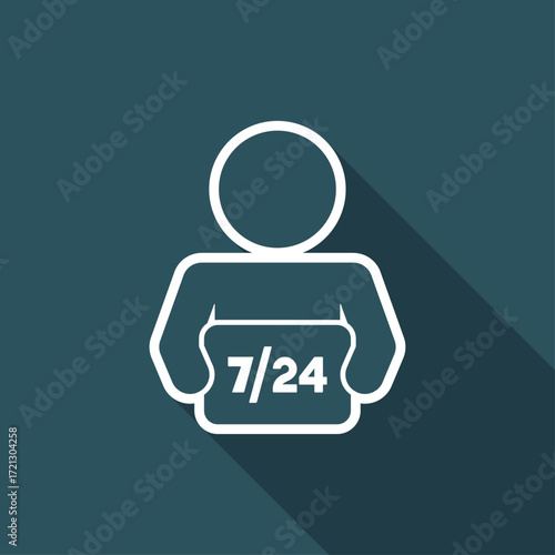 Steady delivery service 24/7 - Vector web icon