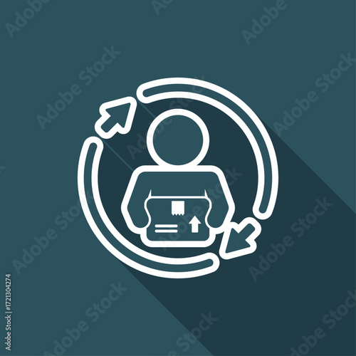 Steady delivery service 24/7 - Vector web icon