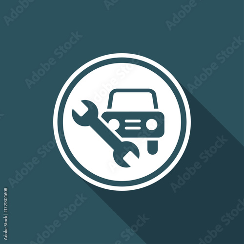 Full car assistance services - Vector web icon