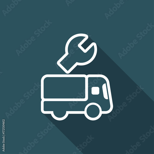 Truck assistance services - Vector web icon