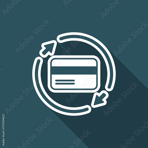 Full credit card services 24/7 - Vector web icon
