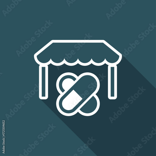 Steady medical services 24/7 - Vector web icon