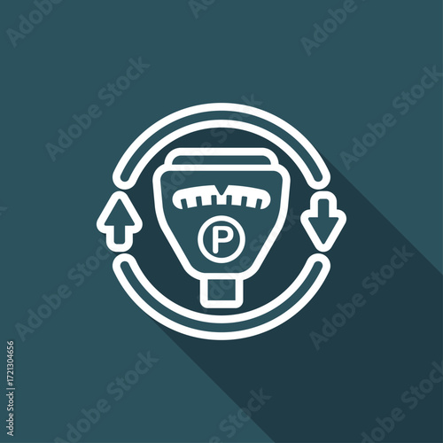 Steady parking service 24/7 - Vector web icon