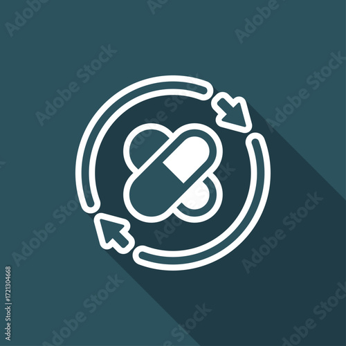 Steady medical services 24/7 - Vector web icon