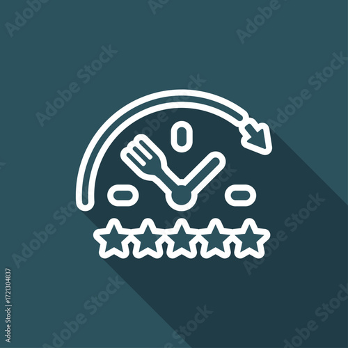 Steady excellent food services - Vector web icon