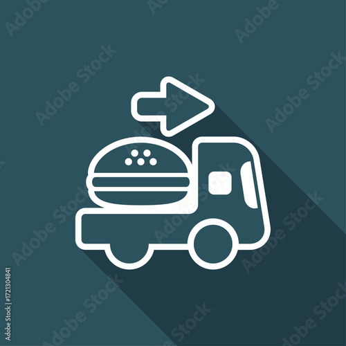 Online food services - Vector web icon