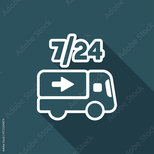 Delivery service 24/7 - Vector web icon