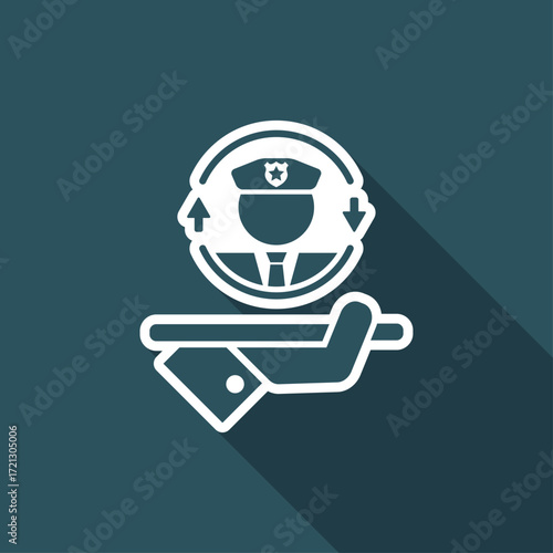 Full police protection - Vector web icon