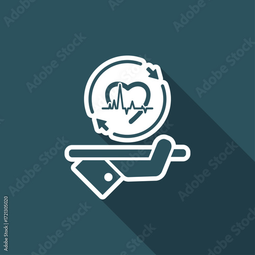 Full medical monitoring - Vector web icon
