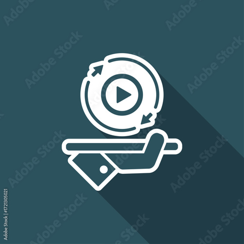 Full multimedia services 24/7 - Vector web icon