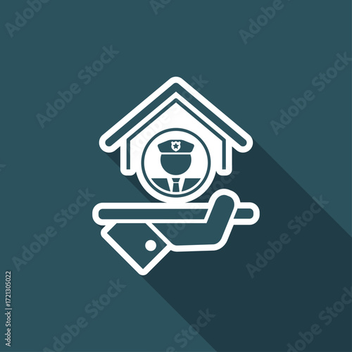 Protection services - Vector web icon