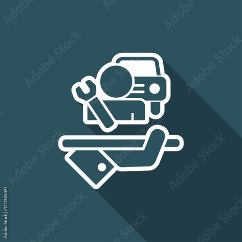 Car assistance - Vector web icon