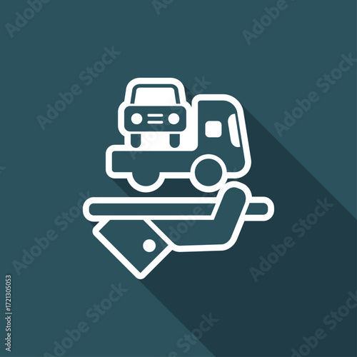 Car assistance service - Vector web icon