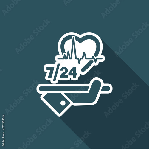Medical services 7/24 - Vector web icon