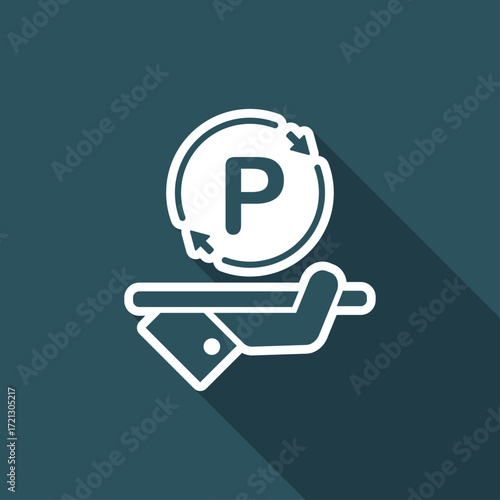 Steady parking service area - Vector web icon