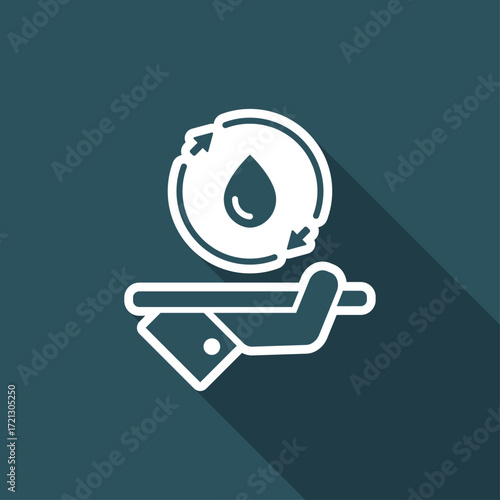 Full water services - Vector web icon
