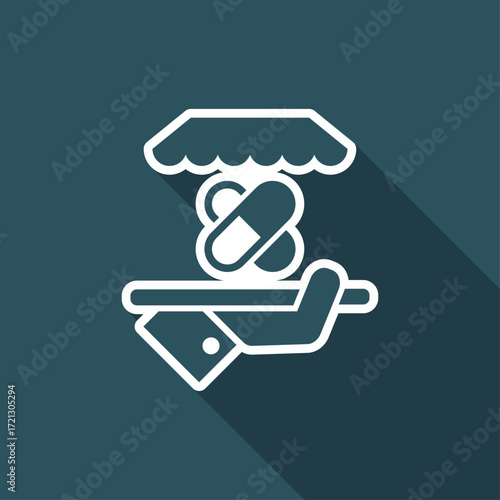 Pharmacy or medical services - Vector web icon