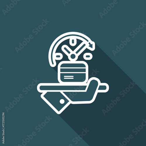 Full time atm service - Vector web icon