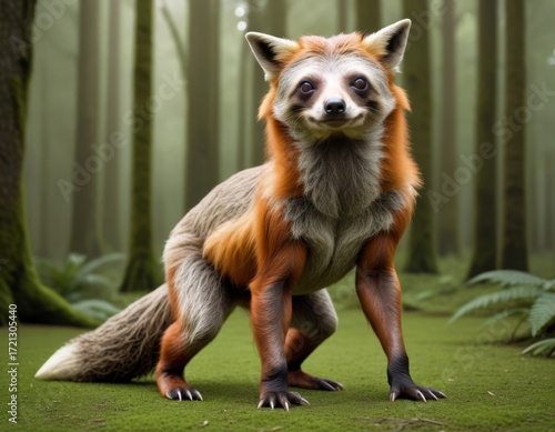 Hybrid animal between fox a...