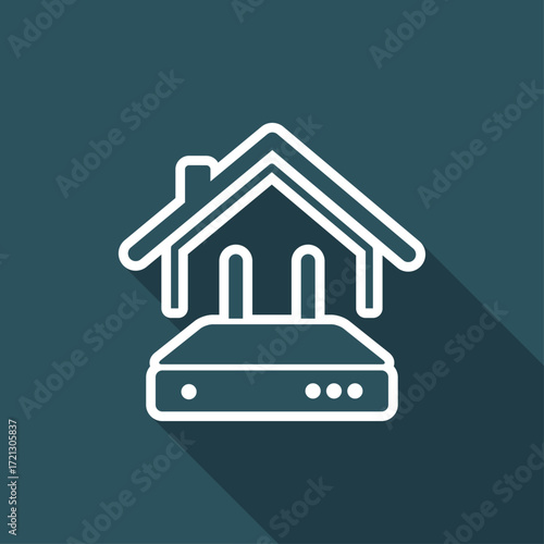 Home web router - Vector web icon