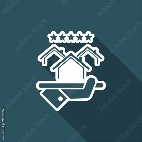 Top rating residence - Vector web icon