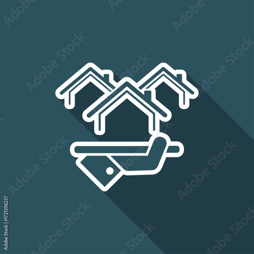 Real estate service - Vector web icon