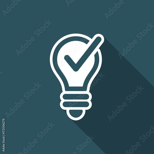 Check innovative idea - Vector web icon
