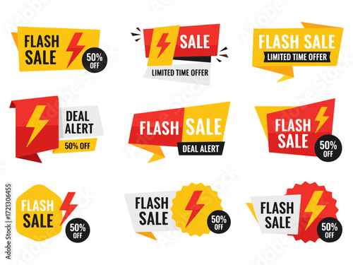 Flash sale vector illustration collection