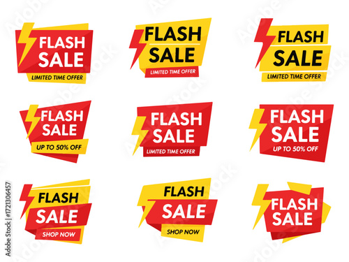 Flash sale vector illustration collection