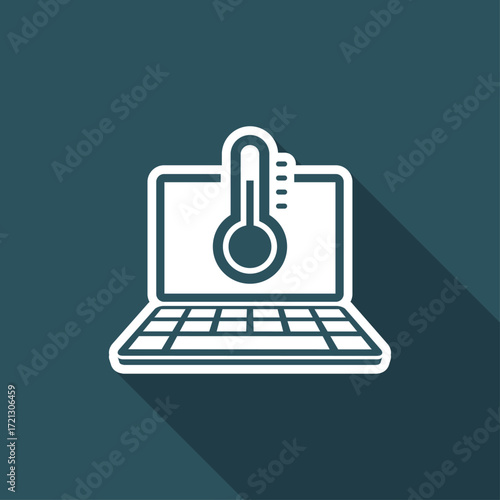 Computer temperature - Vector web icon