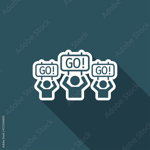 Supporters event - Vector web icon