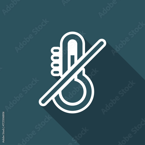 Overheating prevenction system - Vector web icon