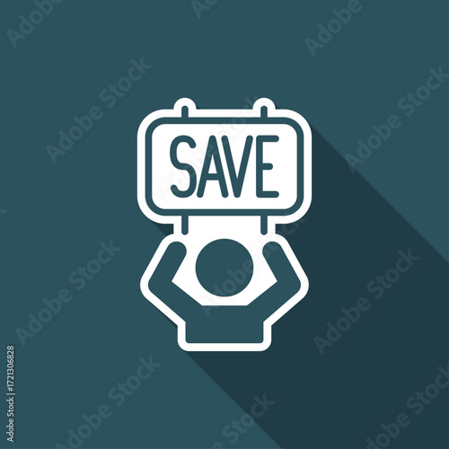 Environmentalists protest - Vector web icon