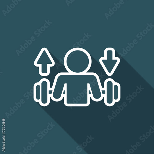 Gym training guide  - Vector web icon