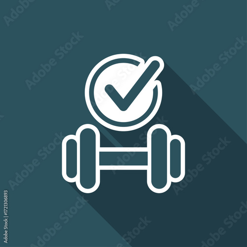 Gym workout - Vector flat icon